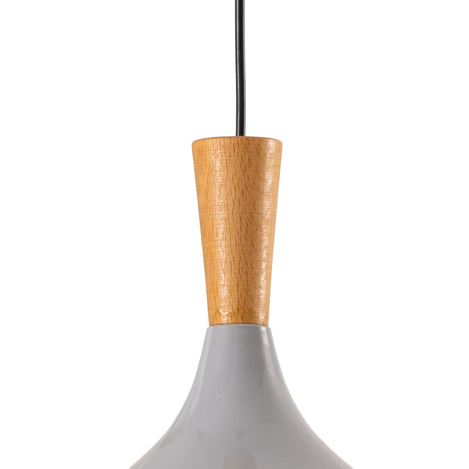 Lampă suspendată Chris, gri/alb, Ø 35 cm, metal