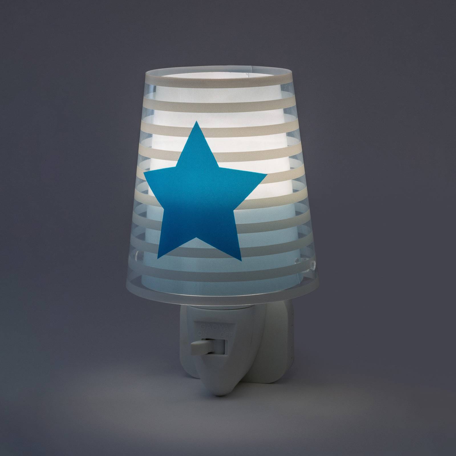 Dalber Kinder-LED nachtlampje Light Feeling, blauw - Klem -/ stekkerlamp - Kinderkamer - kunststof