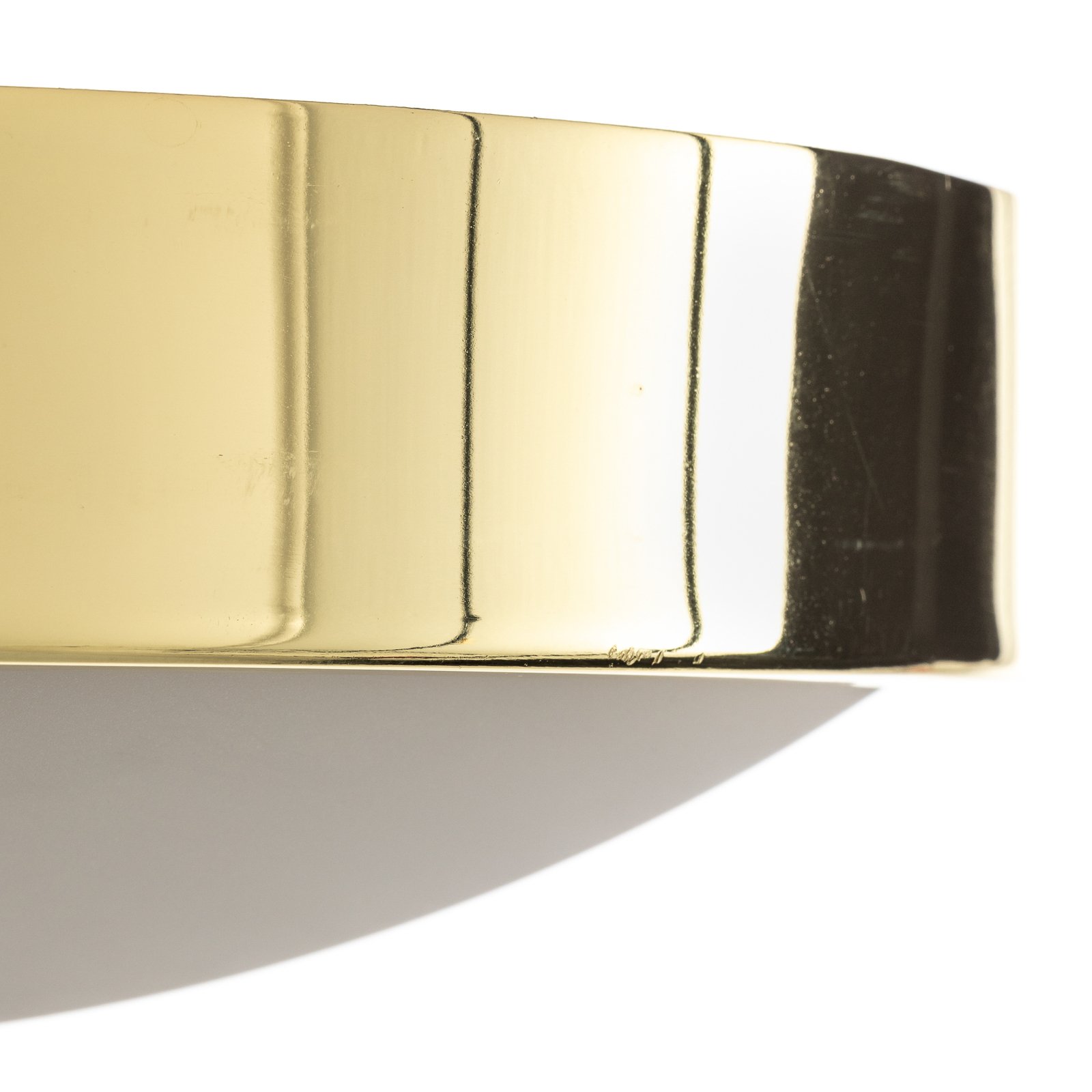 Plafondlamp Jaris, glas gewelfd, Ø 26 cm, goud