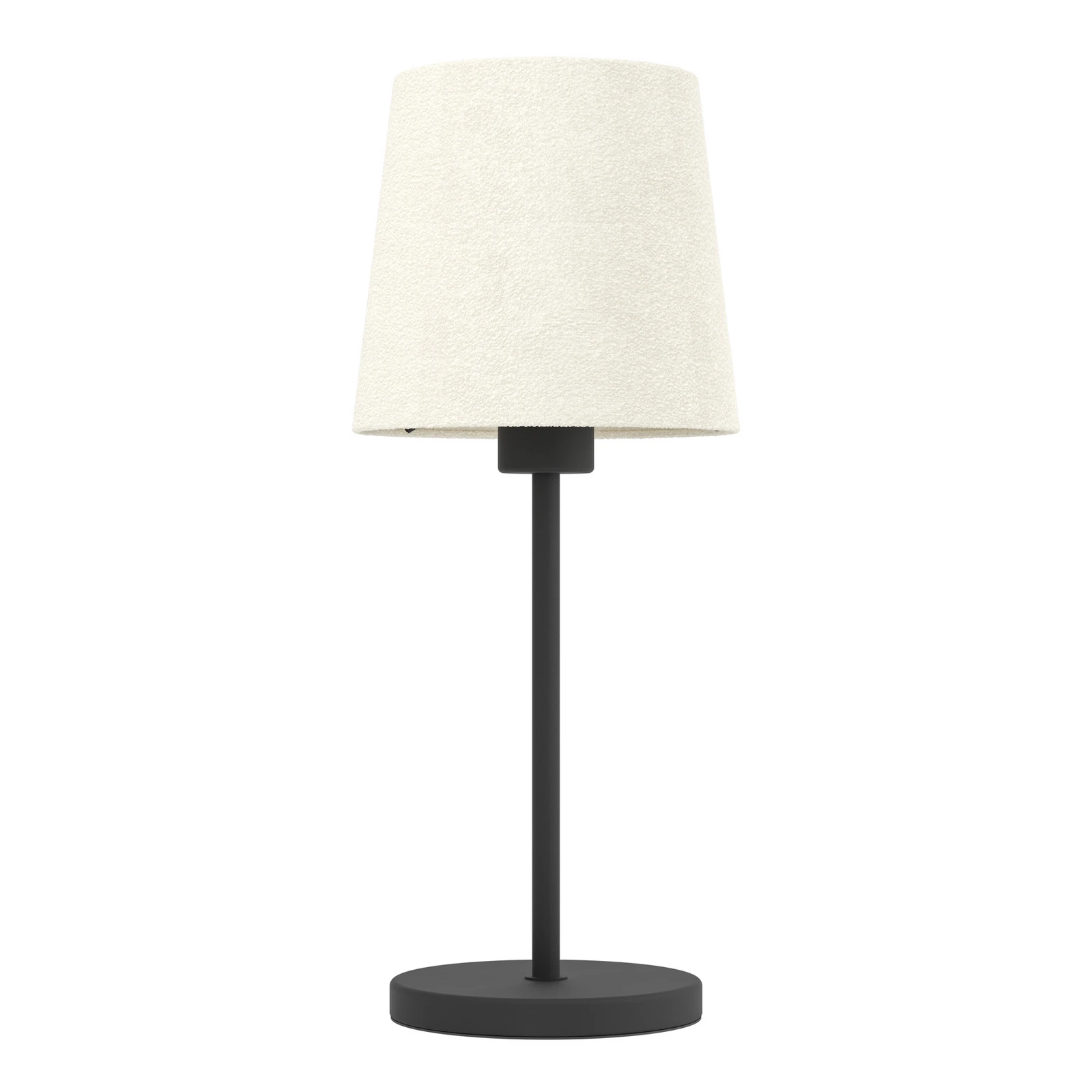 Stolová lampa Febres, výška 44 cm, čierno-biela, oceľ/látka