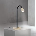 Lampada da tavolo Dotty, kaki, altezza 45 cm, base, dimmerabile, GU10