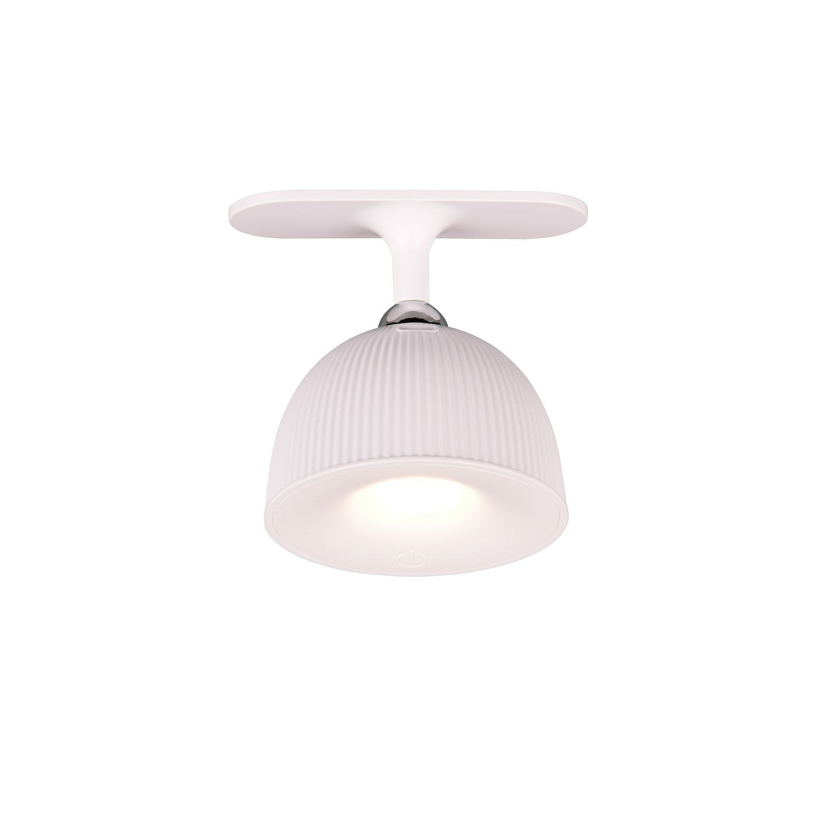 Lampe de table LED à accu Maxima, blanc, hauteur 41 cm, plastique