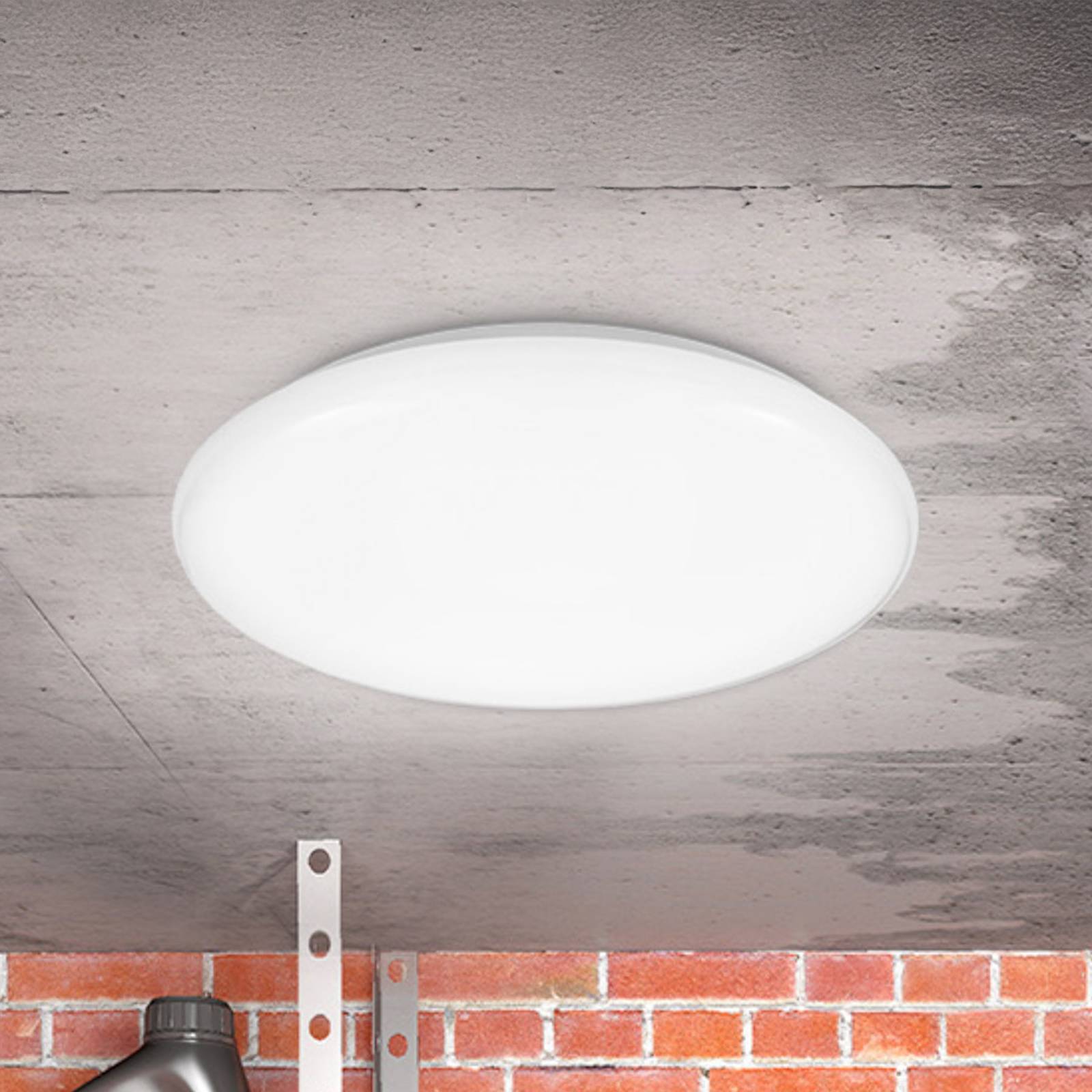 B.K. Licht Plafonnier LED Jill, blanc, Ø 27,8 cm, plastique, 4 000 K