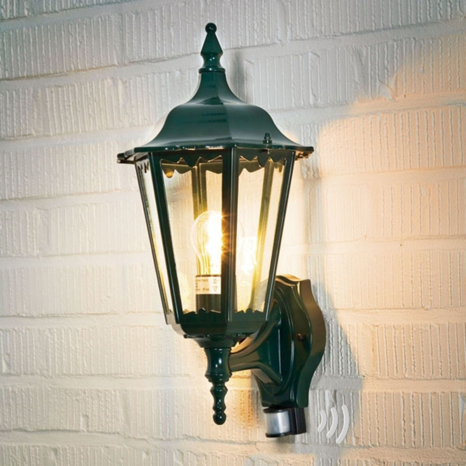 Außenwandlampe Firenze mit Sensor, stehend