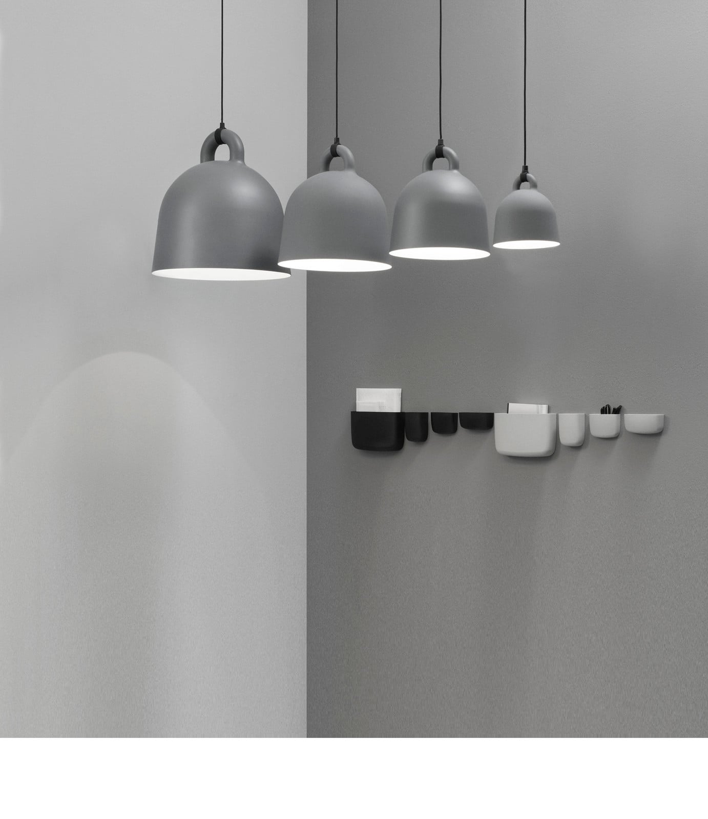 Bell Pendel Medium Grå Normann Copenhagen - Stue - Aluminium