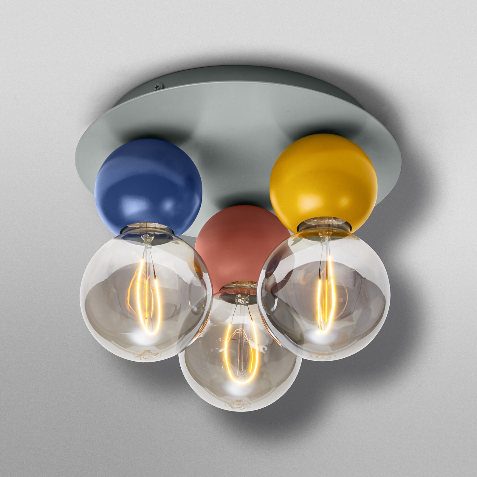 OSRAM stropna svjetiljka Decor Bubble, 3 žarulje, čelik, šarena, E27