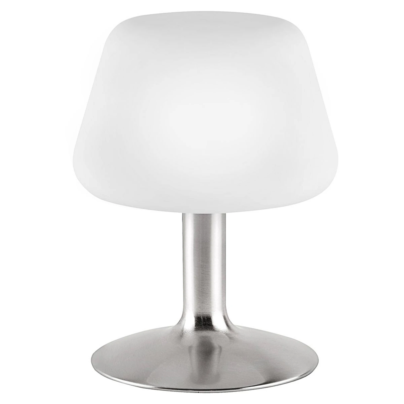 Stolová lampa Paul Neuhaus Till, oceľová farba, sklo, stmievateľná