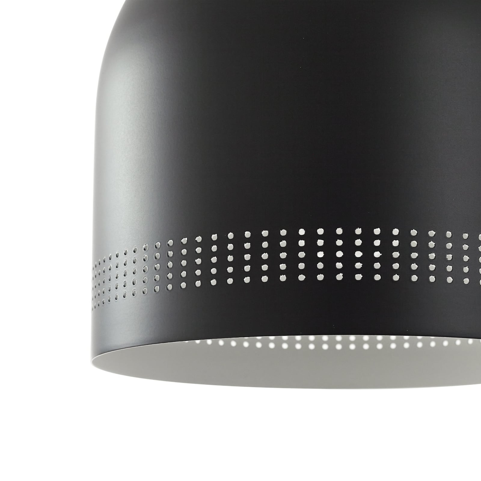 Oura hengelampe, Ø 25 cm, svart, jern, E27 - Nola