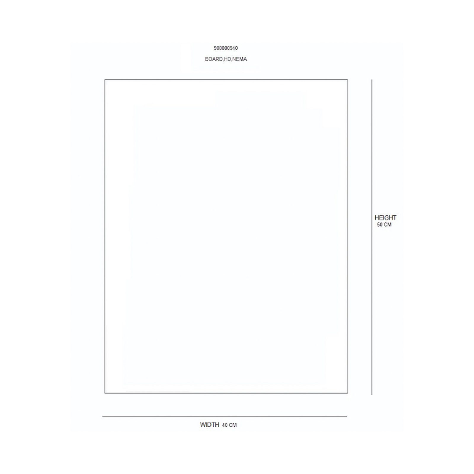 HDNema board, brushed silver, 50 x 40 cm  - House Doctor