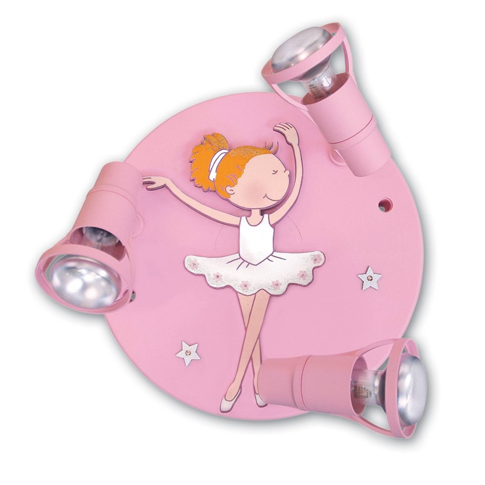 waldi-leuchten gmbh ballerina plafonnier rond avec trois projecteurs