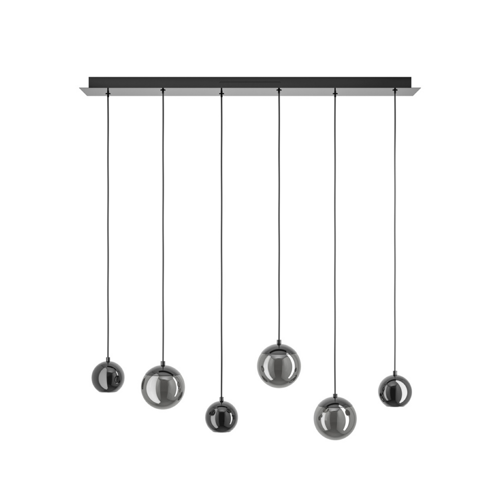 Lampada LED a sospensione Stars of Light ANORIAS, nera, 100 cm, a 6 luci Lampada LED a sospensione Stars of Light ANORIAS, nera, 100 cm, a 6 luci