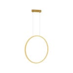 LED-Hängeleuchte Saturno vertikal, gold, Ø 50 cm, Metall