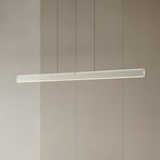 Lucande LED-hængelampe Arvon, aluminiumsfarvet, 116 cm, dæmpbar, CCT