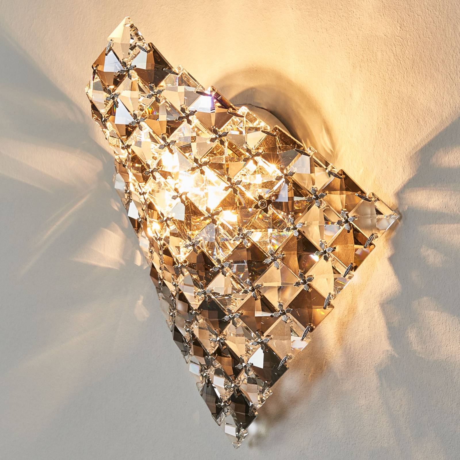 Schuller valencia saten kristály fali lámpa, 25 cm