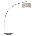 Domino arc lamp with textile shade