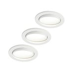 Arcchio Luci LED da incasso Katerin, bianco, orientabili, set di 3