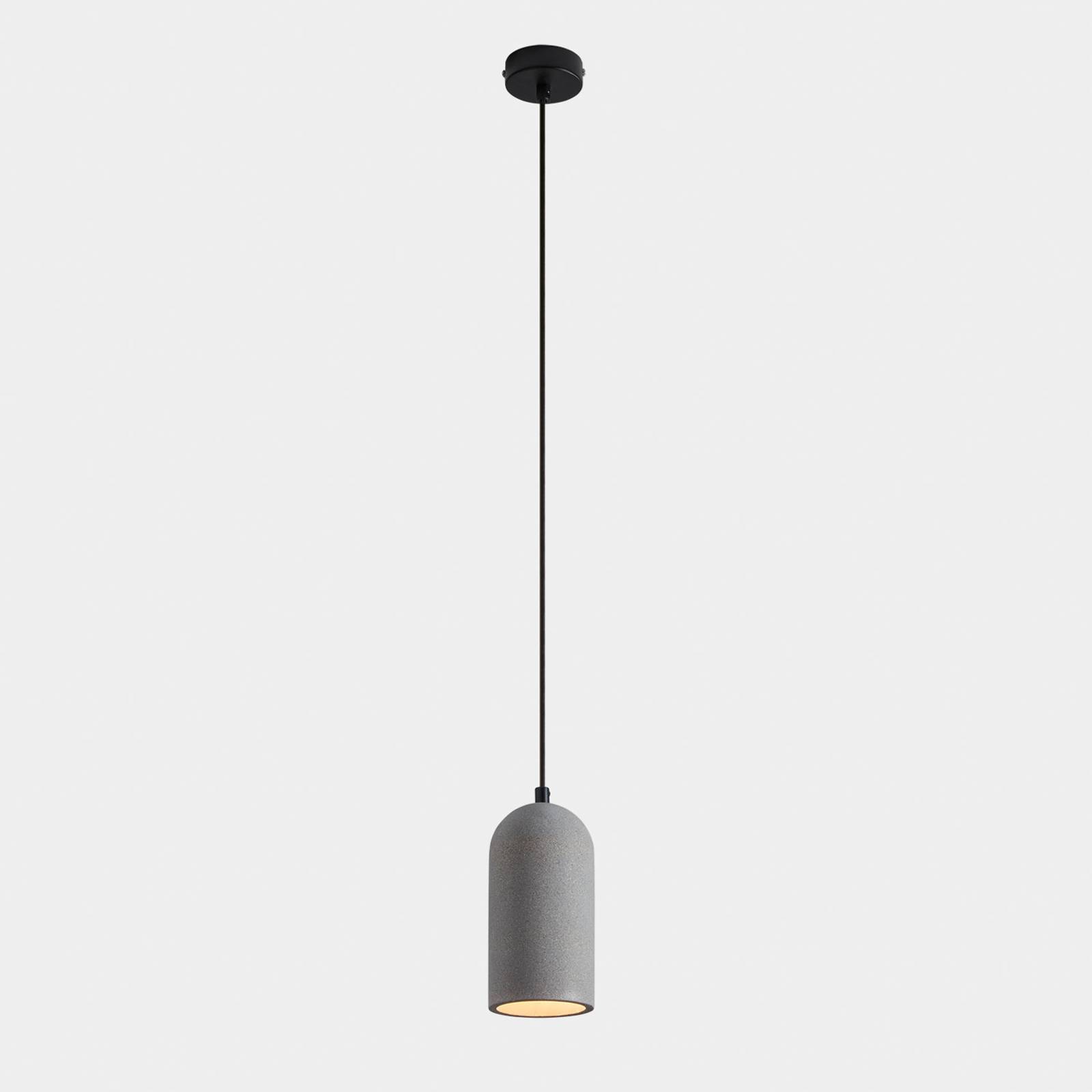 Lampa wisząca Eclipse z cementu, szary beton