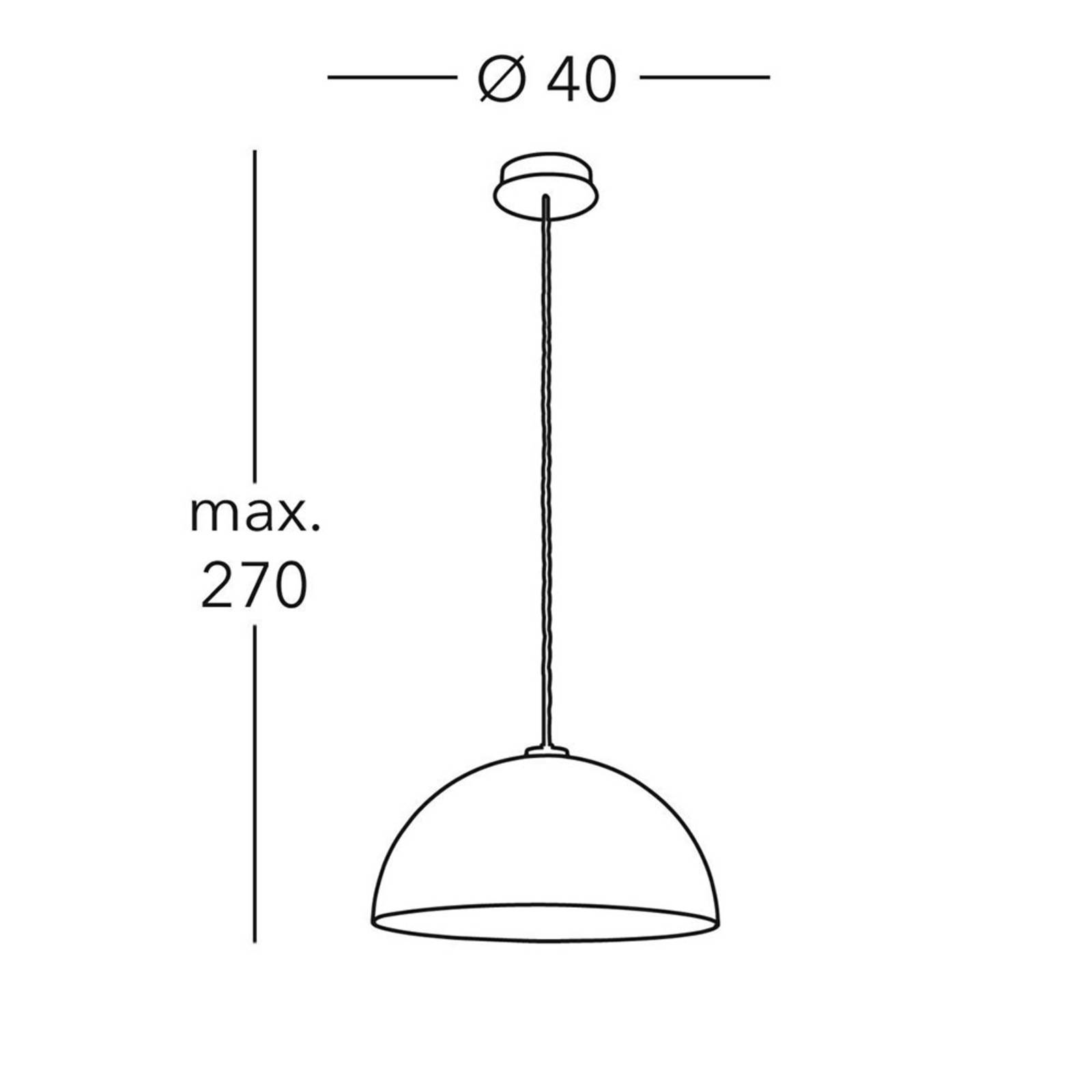 Lampa wisząca Cult Vintage, srebrna, Ø 40 cm