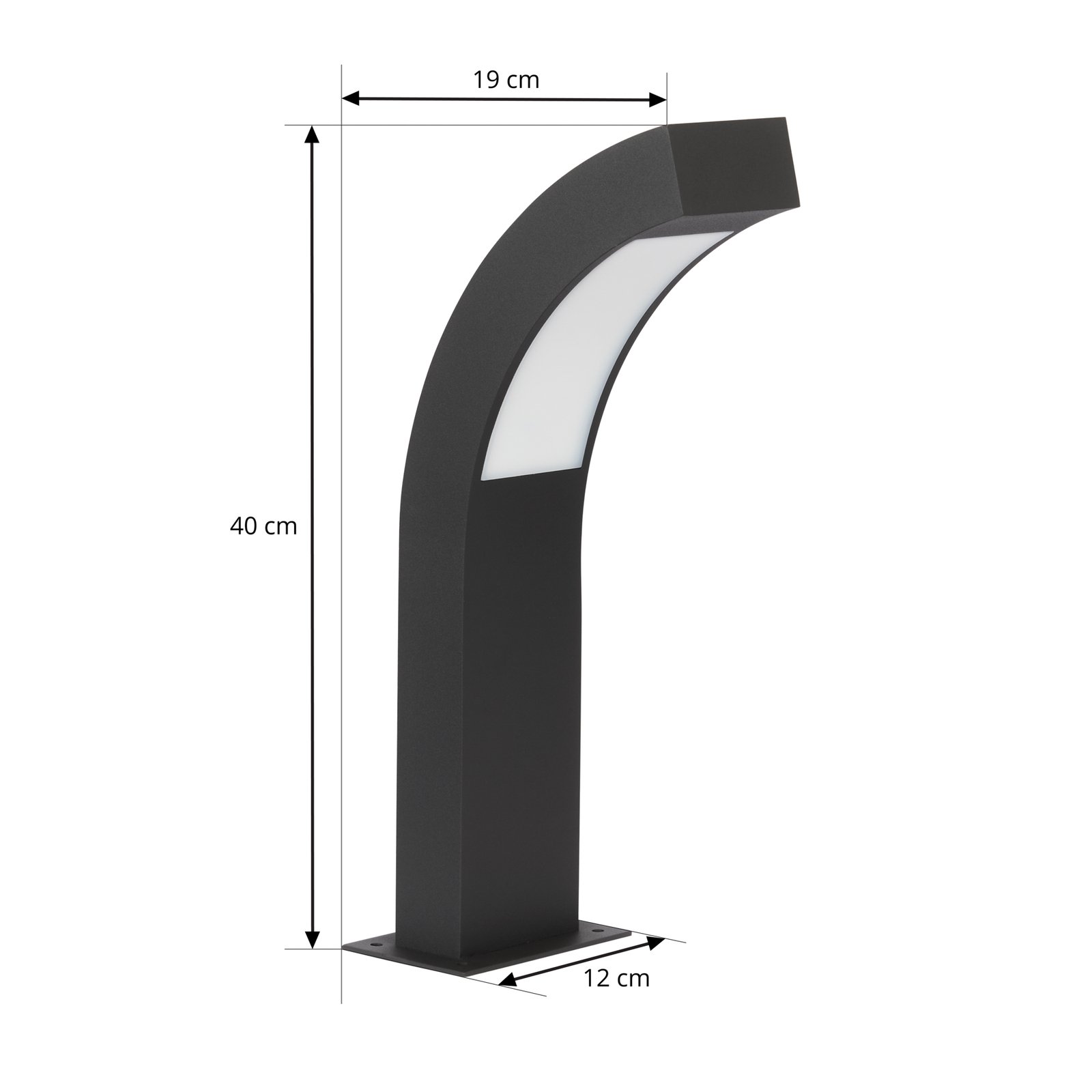 Lennik Außen Gartenleuchte H40 Graphite - Lucande