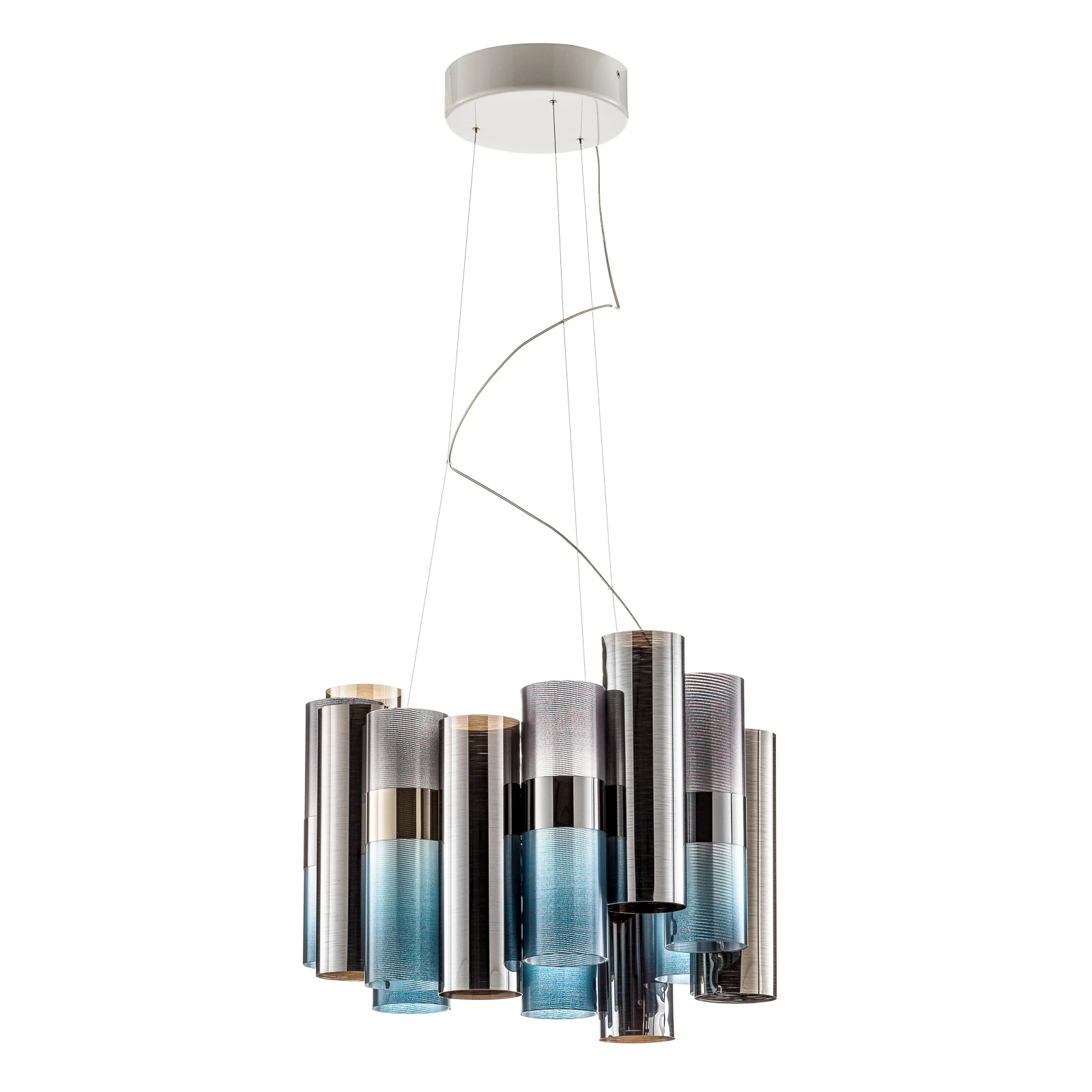 Slamp La Lollo Medium sospensione blu/fumè