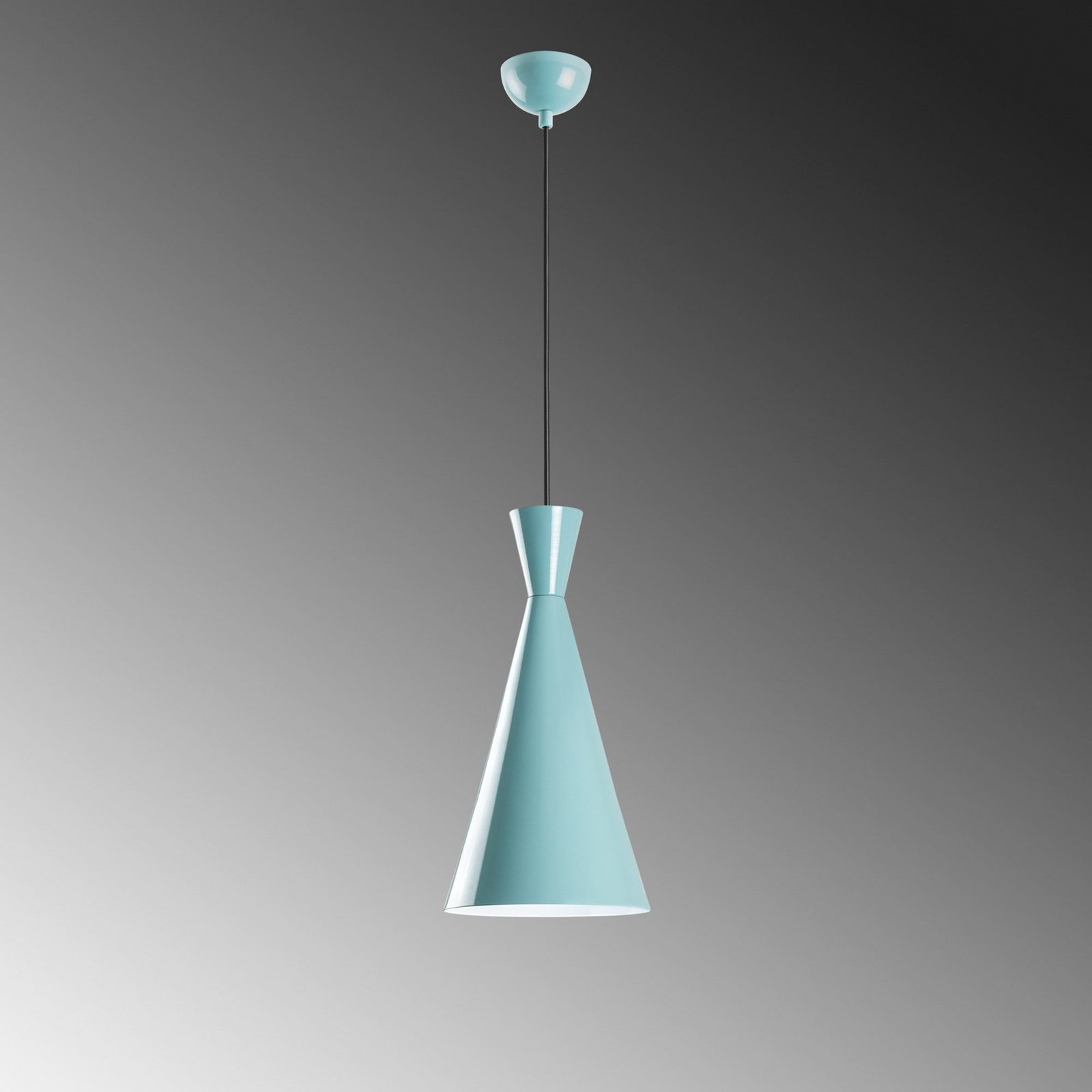 Tom pendant light, turquoise, metal, Ø 19 cm, E27