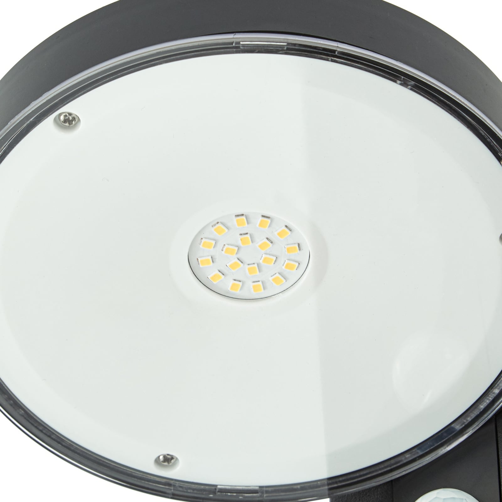 Tarlson LED solar path light, round, anthracite, sensor - PRIOS