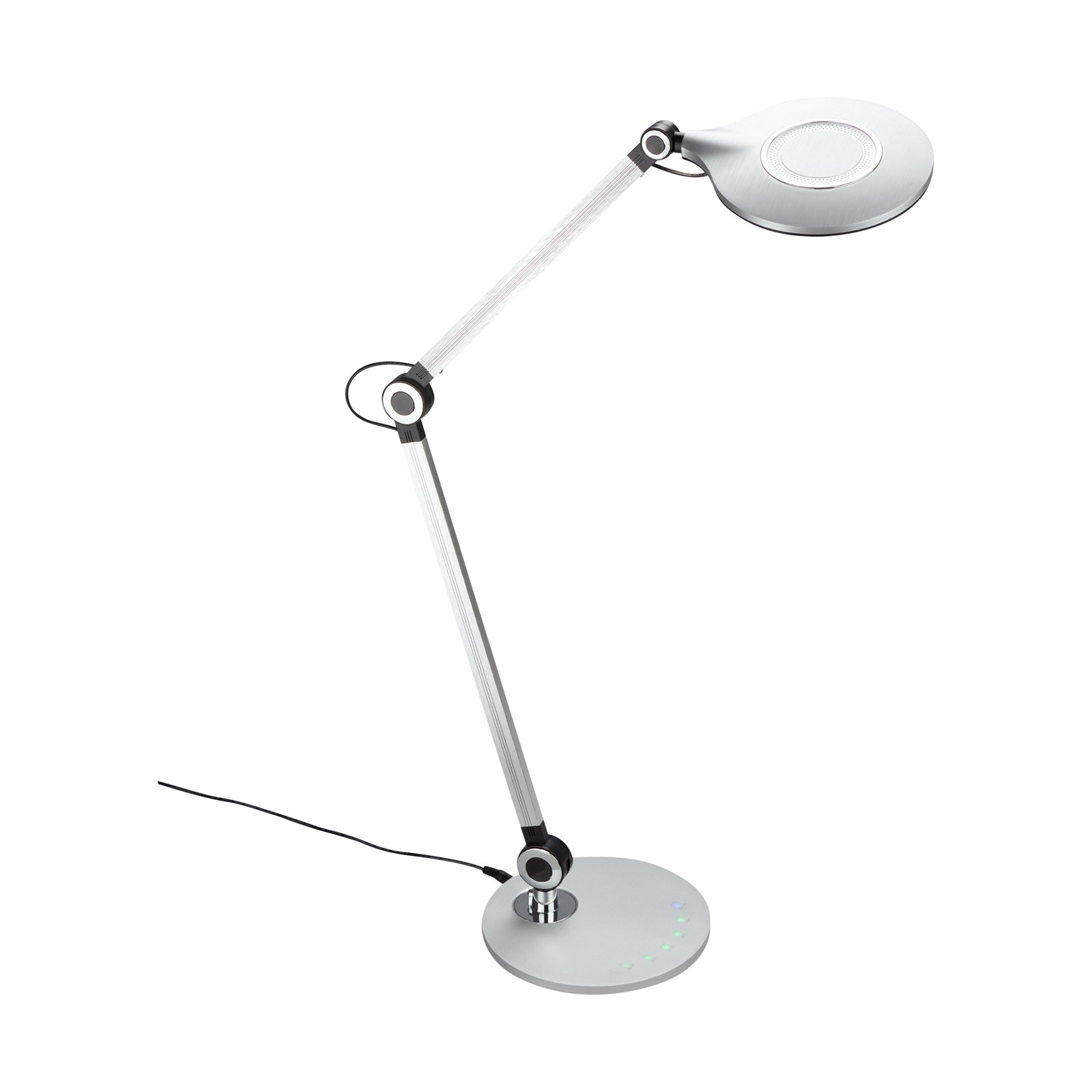 LED lampa na písací stôl Office, strieborná, CCT