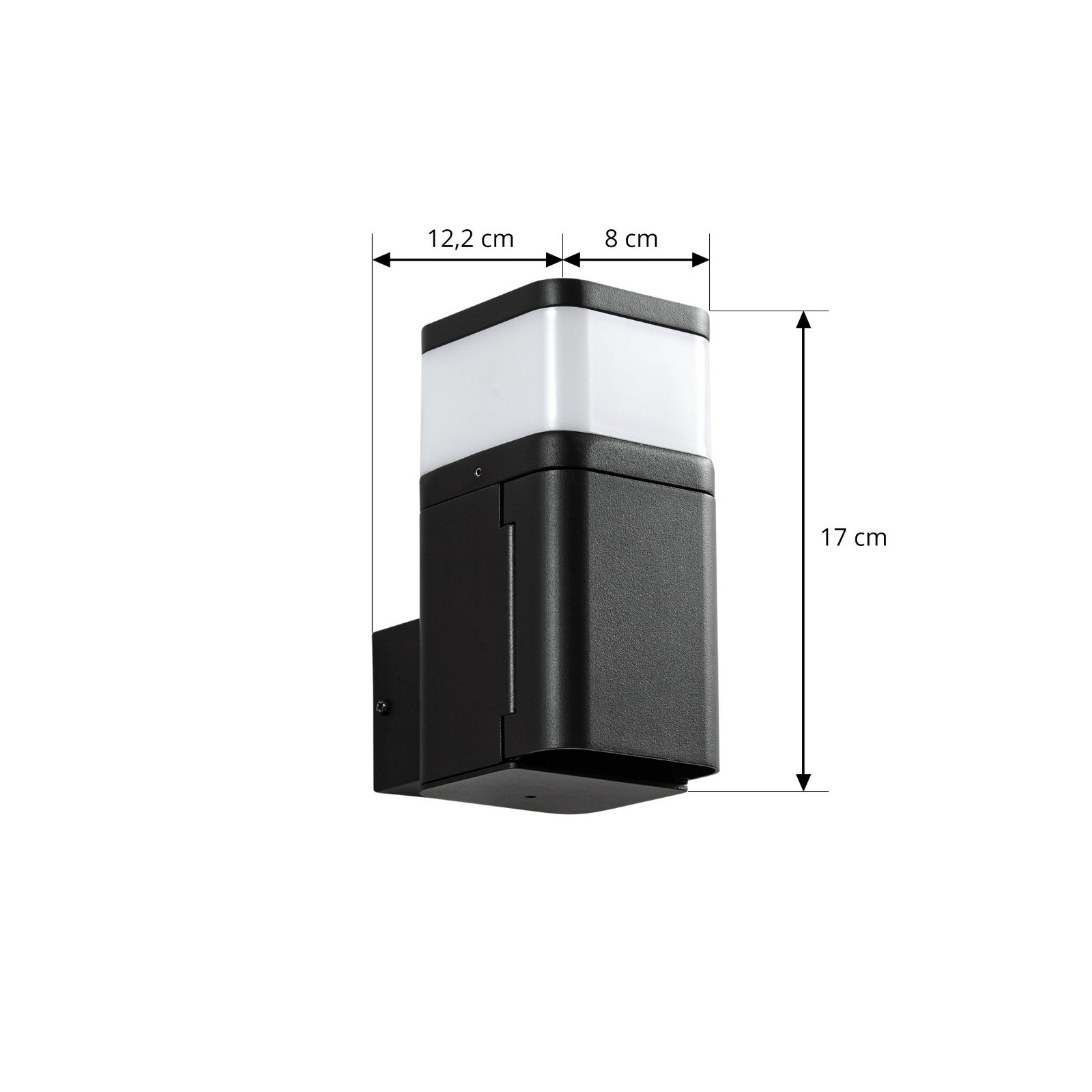 Applique d'extérieur Lindby Teyon, avec prise, noir, IP44 G9