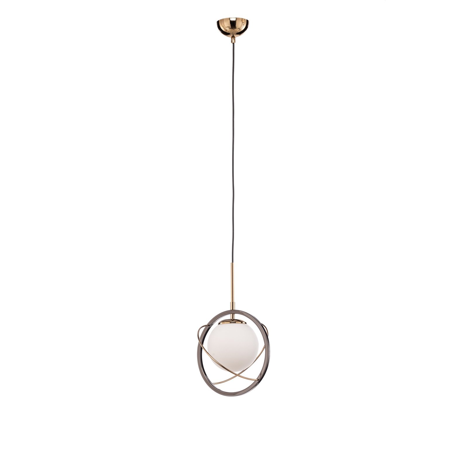 Cimona pendant light, gold/pearl black, 1-bulb