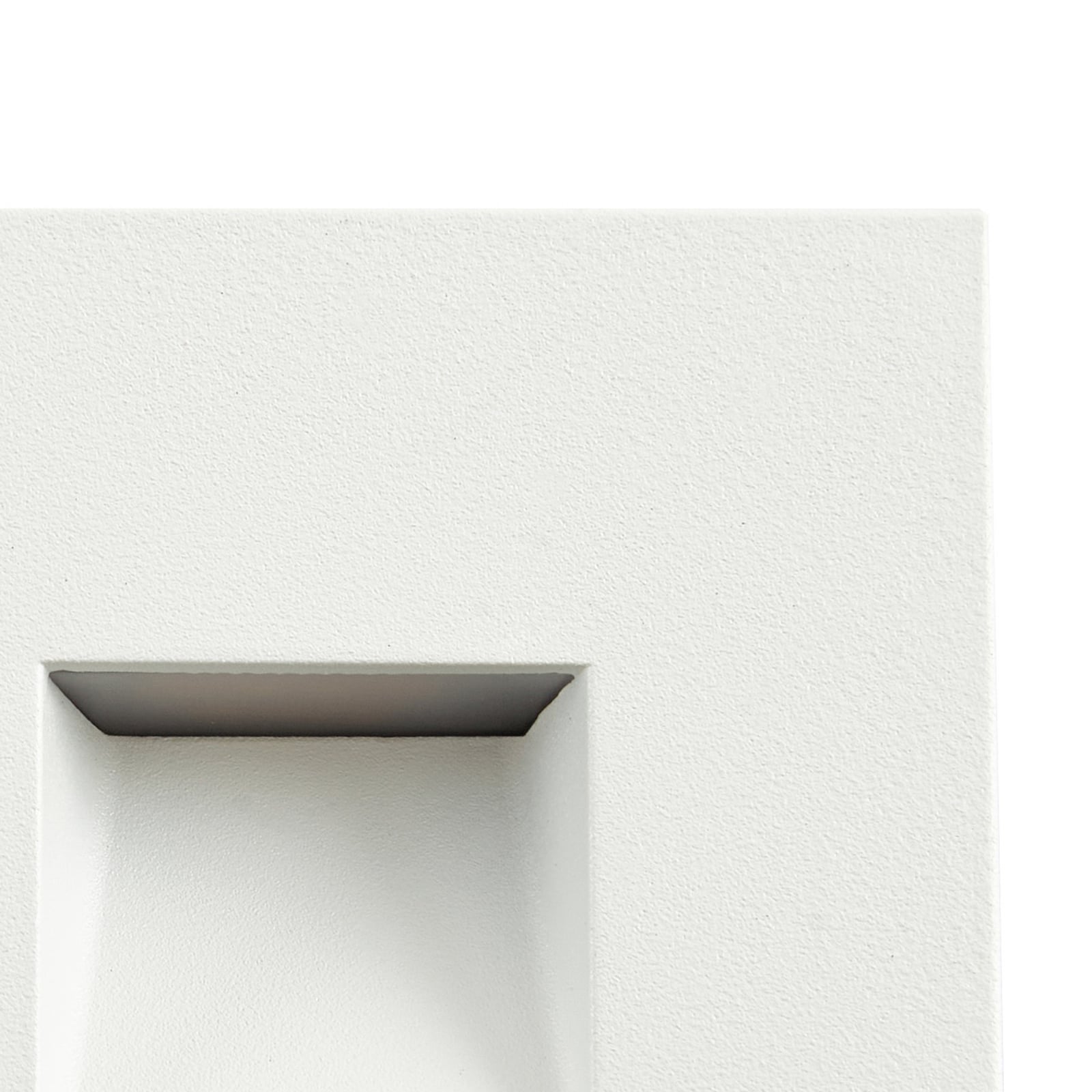 Lindby LED-Wandeinbaulampe Alune, weiß, eckig, 8x8cm, IP65