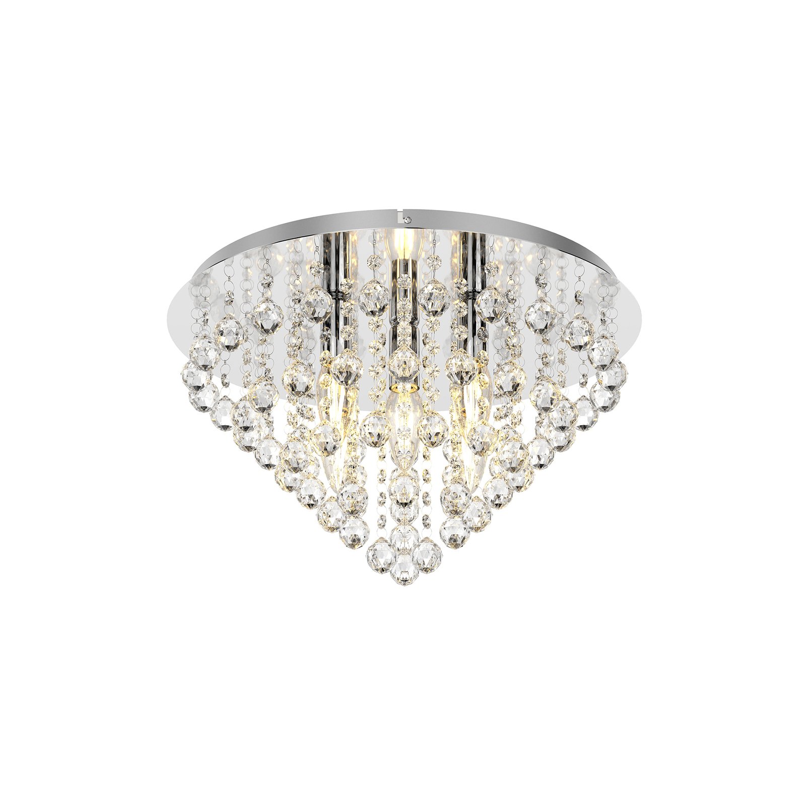Annica Round Kattovalaisin Chrome/Clear - Lindby