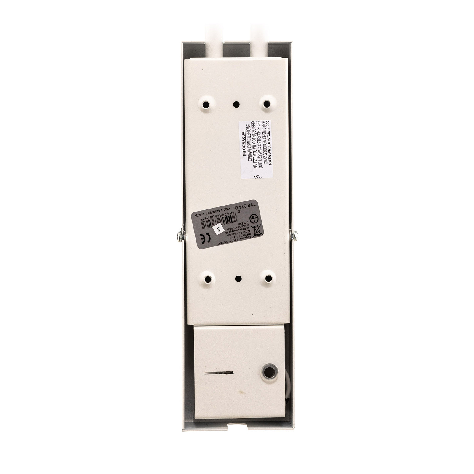 Wandlamp 814, verstelbaar, 2-lamps, wit