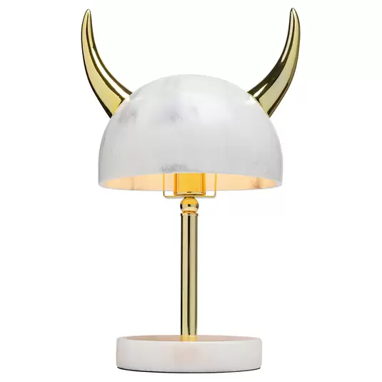 kare-horn-bordslampa-guld-vit.webp