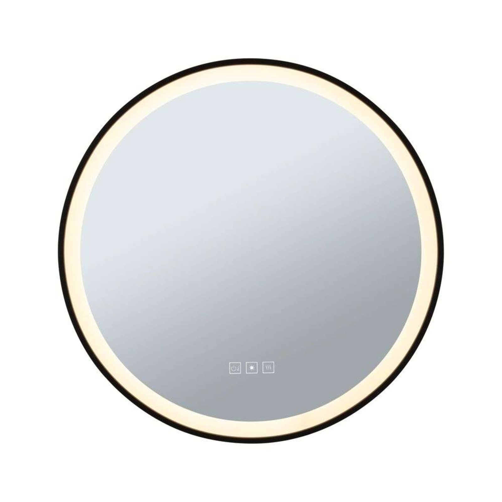 Mirra LED Illuminated Mirror IP44 Dim. Round Ø59 Negru/Mirror - Paulmann