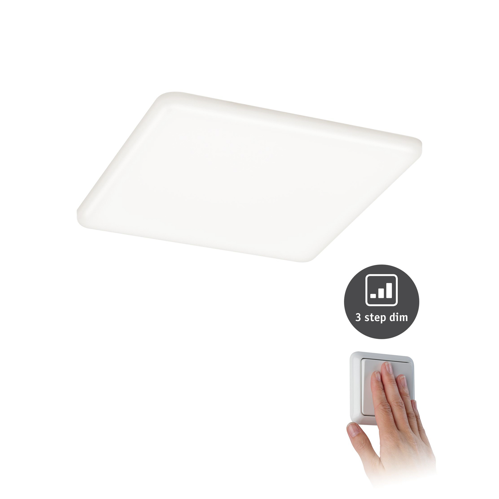 Paulmann Veluna Einbaulampe 3Stepdim 4.000K eckig