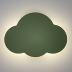 Seinavalgusti Cloud, roheline, metall, laius 38 cm, 2-leekidega, G9