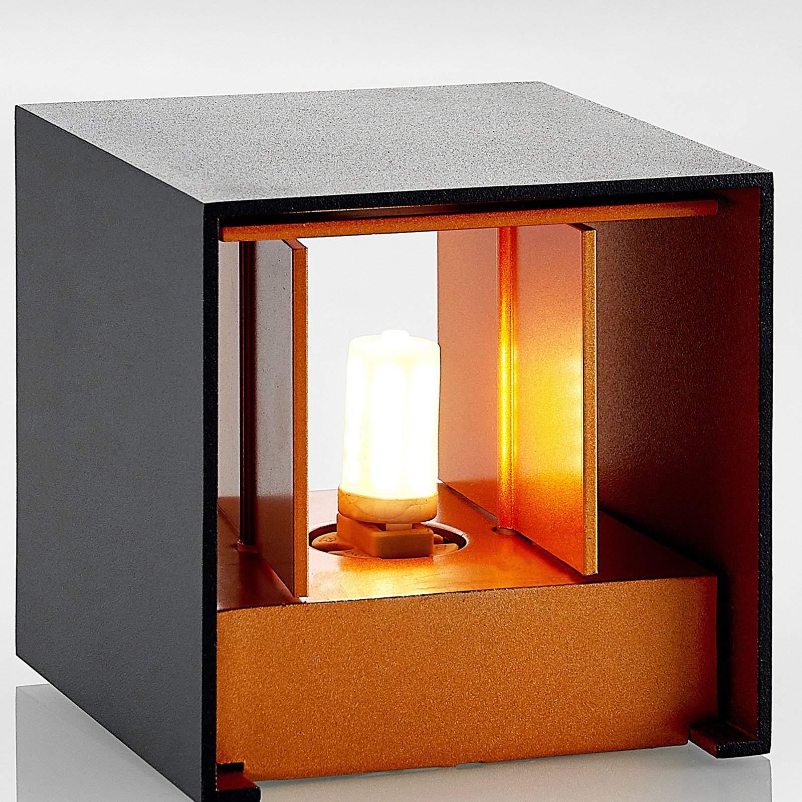 Zuzana Candeeiro de Parede Square Black/Gold - Arcchio