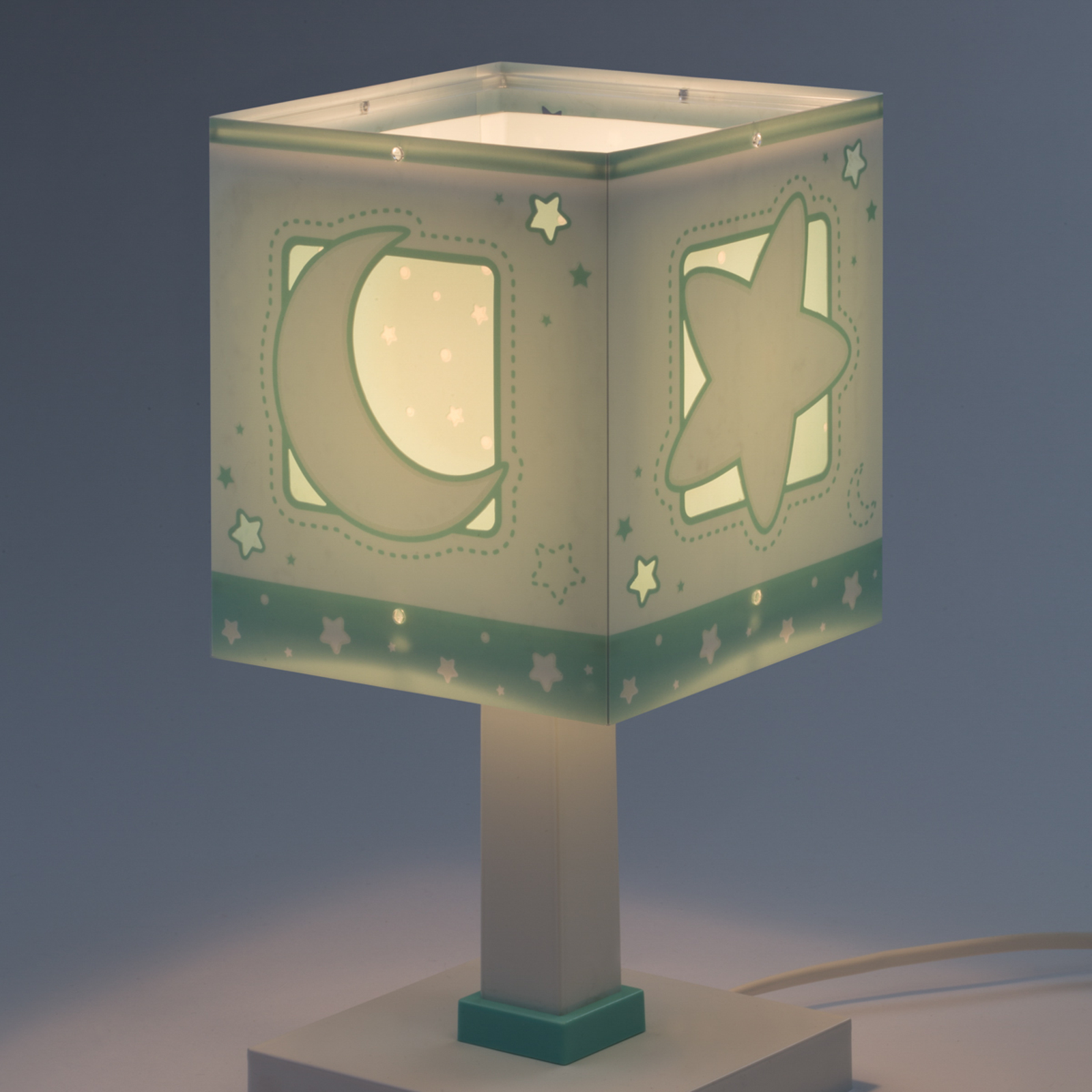 Dječja stolna lampa Dalber Moonlight, zelena