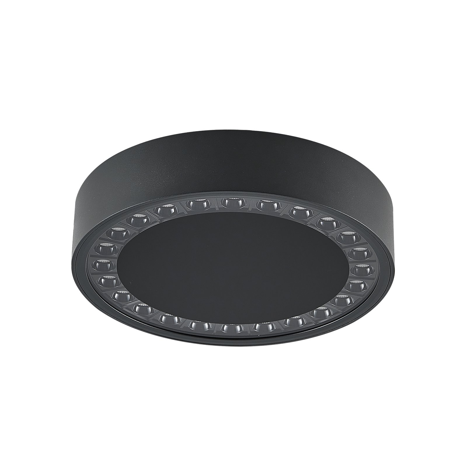 Molto Luce LED outdoor ceiling lamp Nona, Ø 22.8 cm, anthracite