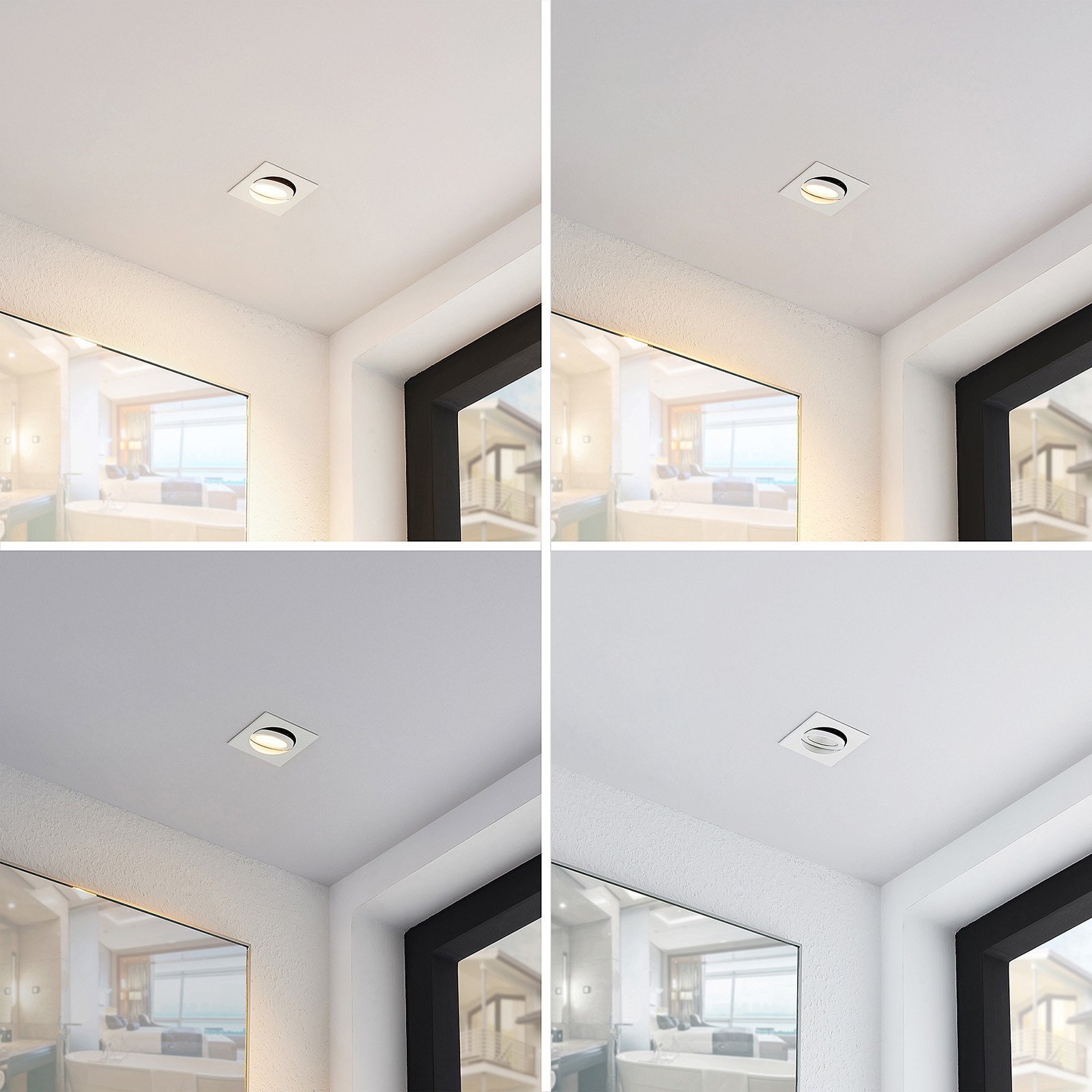 Arcchio Dacio LED downlight angular 36° IP65