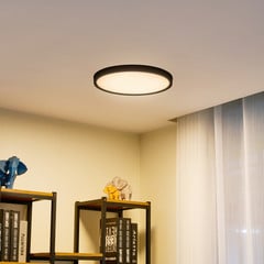 Lindby LED mennyezeti lámpa Pravin, Ø 40 cm, CCT, fekete