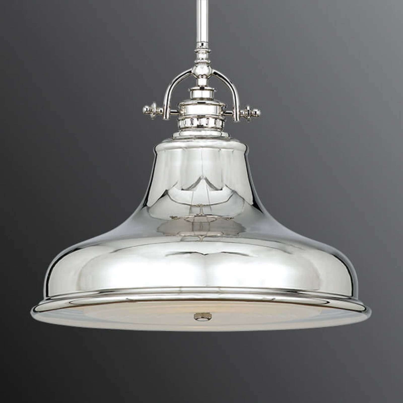 Lampada sospensione Emery 1 luce argento Ø 34,3 cm