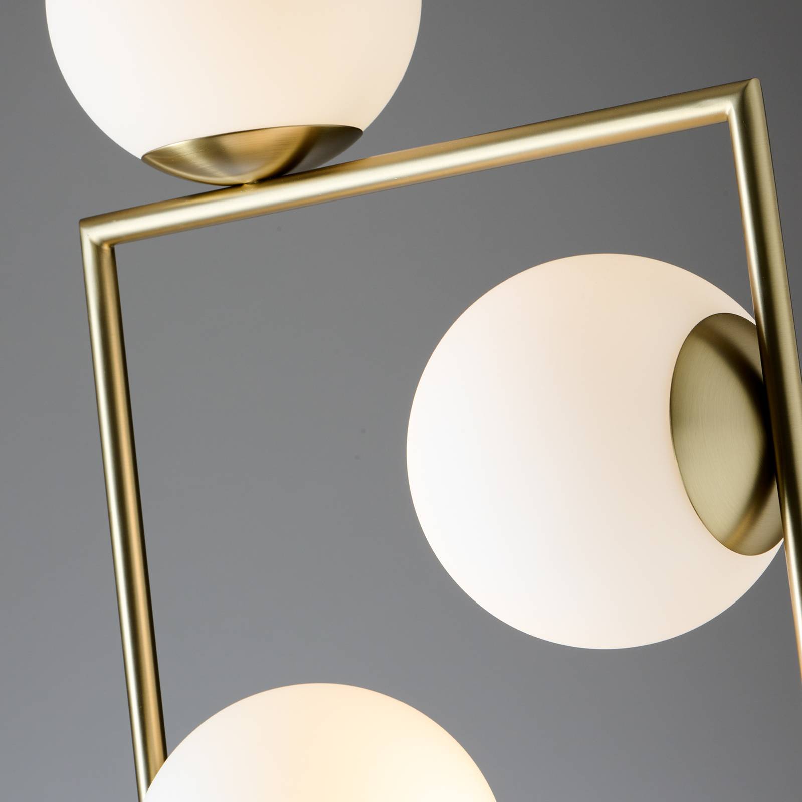 Miloox by sforzin buble állólámpa, arany, hat opálüveg árnyékolóval