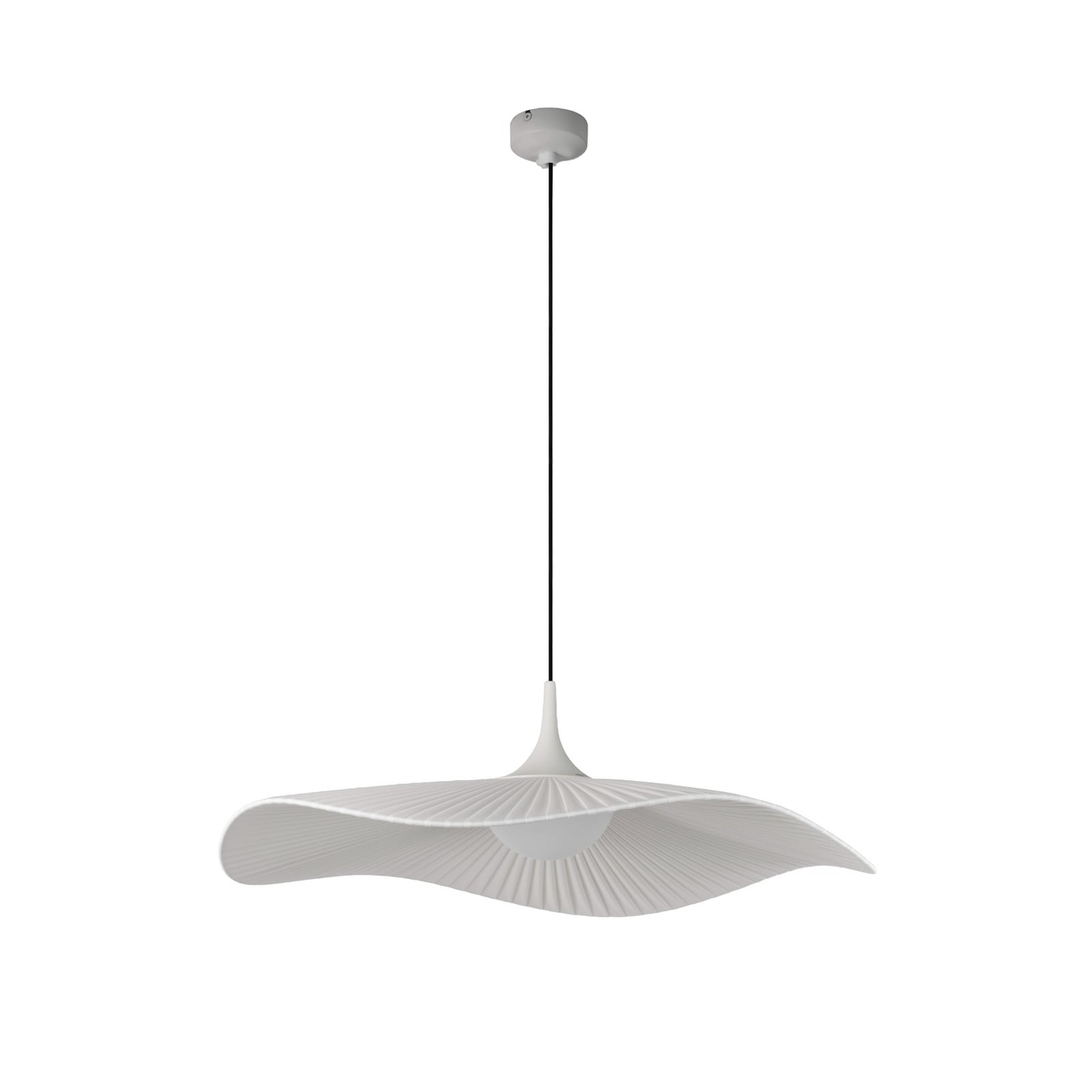 Bover LED hanglamp Mediterrània, wit, Ø 52 cm, dimbaar