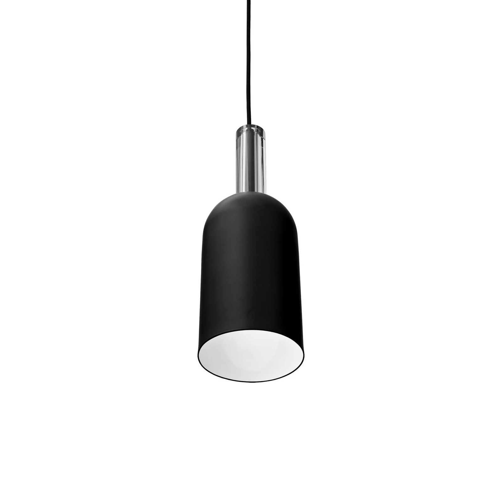 AYTM hänglampa Luceo, cylinderformad, svart, Ø 12 cm