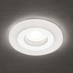 Glow recessed spotlight, white, metal, Ø 11 cm, GU10