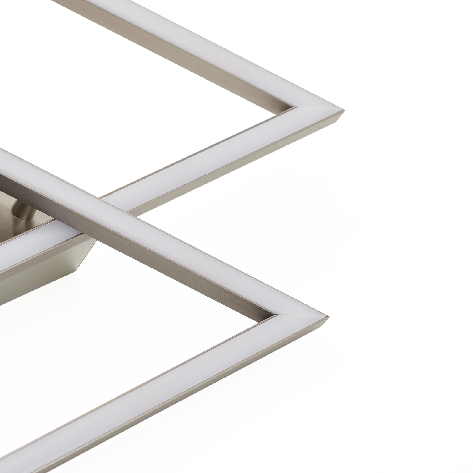 Paul Neuhaus plafonieră LED Inigo 54 cm 2 becuri dimabil - Camera de zi / sufragerie - modern - oțel - Metal