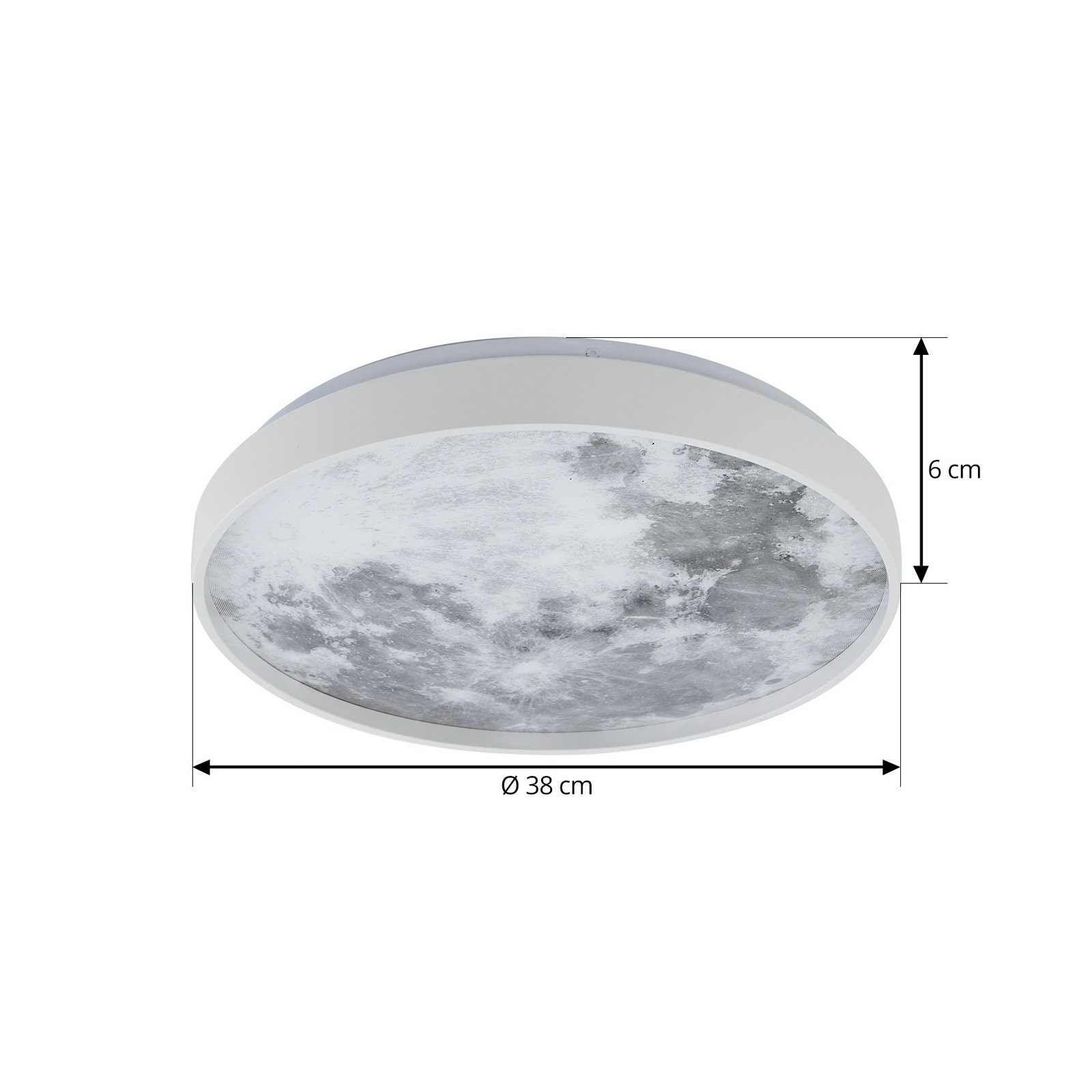 Lune LED Ceiling Lamp White/Grey - Lindby