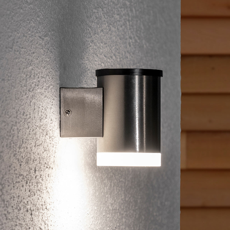 Applique LED solare Tyson rotonda, satinata