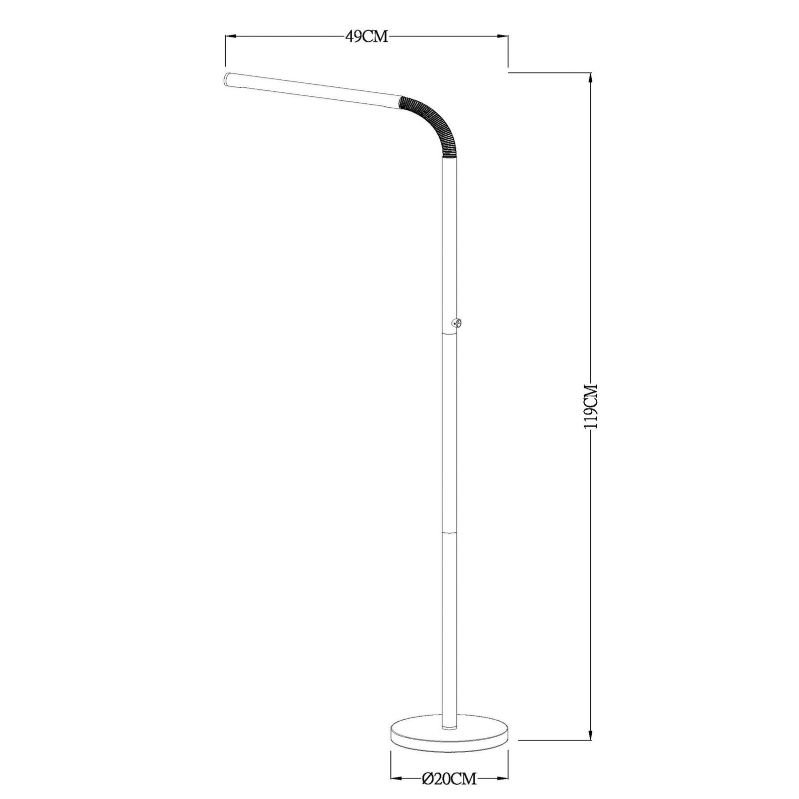 Accu-LED vloerlamp Gilly, wit